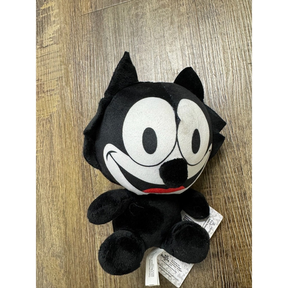 Toy Factory Felix the Cat Plush Toy 7 Inch Black Stuffed Animal Soft Cuddly